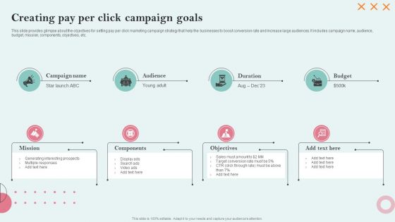 Strategies Employing PPC Advertising Creating Pay Per Click Campaign Goals Download PDF