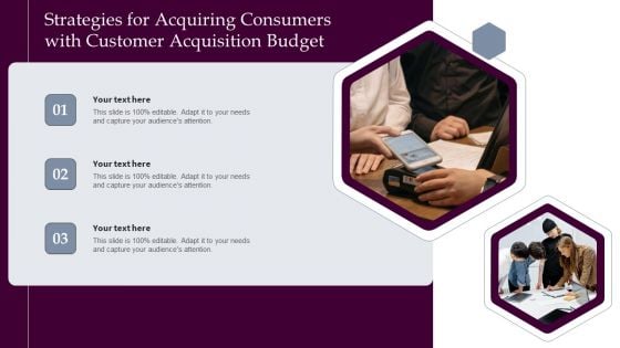 Strategies For Acquiring Consumers With Customer Acquisition Budget Themes PDF