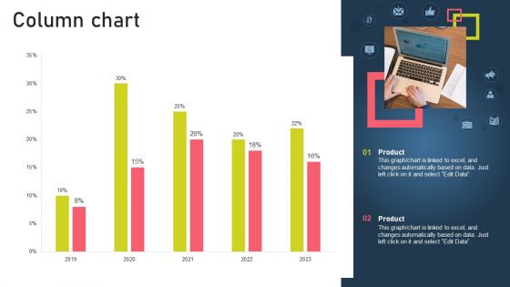 Strategies For Acquiring Online And Offline Clients Column Chart Clipart PDF