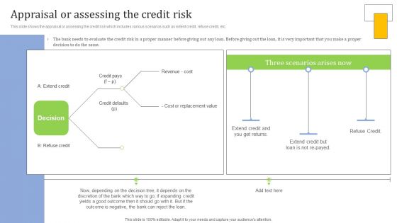 Strategies For Credit Risk Management Appraisal Or Assessing The Credit Risk Introduction PDF