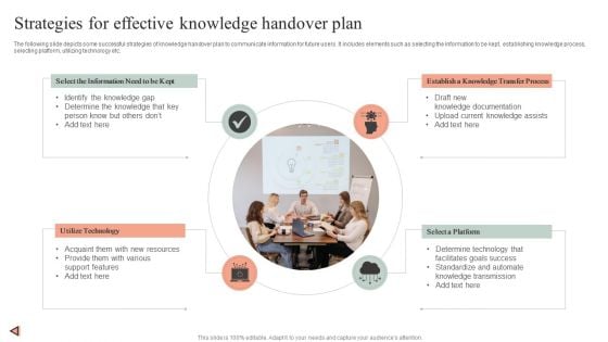 Strategies For Effective Knowledge Handover Plan Brochure PDF