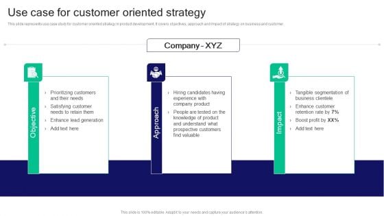 Strategies For Effective Product Use Case For Customer Oriented Strategy Information PDF Strategies For Effective Product Use Case For Customer Oriented Strategy Information PDF