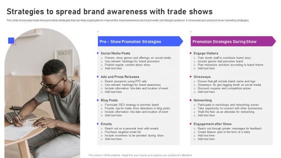 Strategies For Marketing Strategies To Spread Brand Awareness With Trade Shows Sample PDF