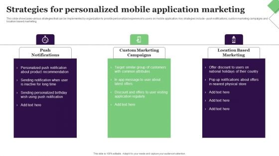 Strategies For Personalized Mobile Application Marketing Pictures PDF Strategies For Personalized Mobile Application Marketing Pictures PDF