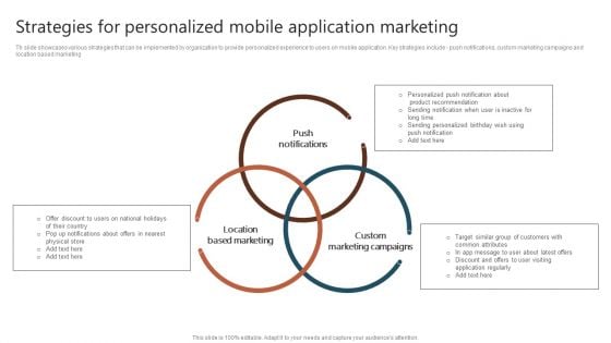 Strategies For Personalized Mobile Application Marketing Ppt Infographics Gallery PDF