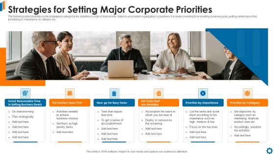 Strategies For Setting Major Corporate Priorities Introduction PDF