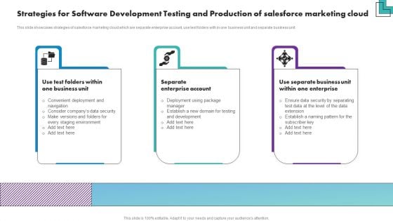 Strategies For Software Development Testing And Production Of Salesforce Marketing Cloud Portrait PDF