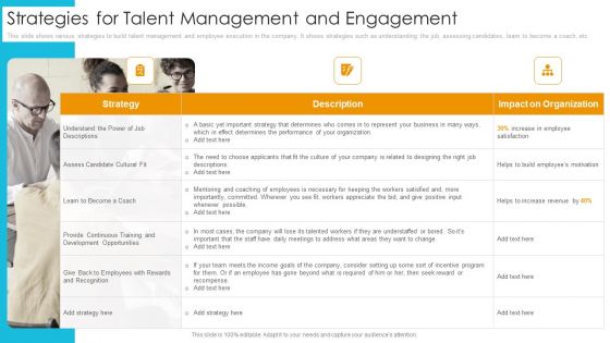 Strategies For Talent Management And Engagement Inspiration PDF