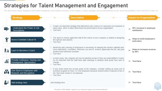 Strategies For Talent Management And Engagement Ppt Icon Master Slide PDF