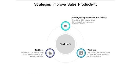 Strategies Improve Sales Productivity Ppt PowerPoint Presentation Visual Aids Layouts Cpb