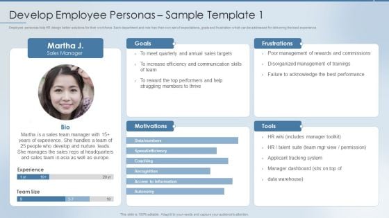 Strategies To Attract And Retain Develop Employee Personas Sample Template Mockup PDF