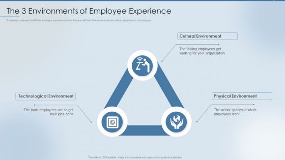 Strategies To Attract And Retain The 3 Environments Of Employee Experience Demonstration PDF