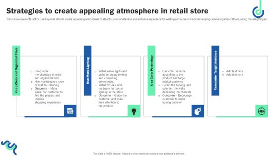 Strategies To Create Appealing Atmosphere In Retail Store Inspiration PDF