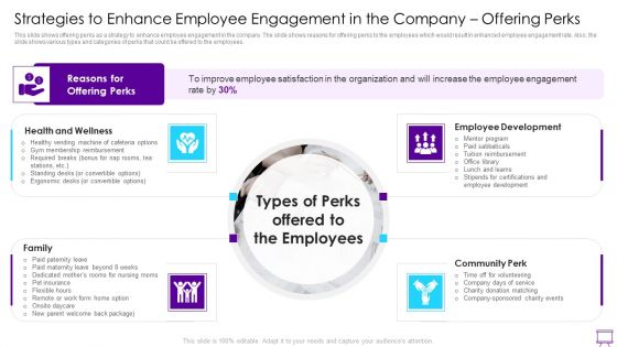 Strategies To Enhance Employee Engagement In The Company Offering Perks Microsoft PDF