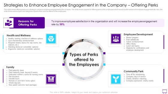 Strategies To Enhance Employee Engagement In The Company Offering Perks Microsoft PDF Strategies To Enhance Employee Engagement In The Company Offering Perks Microsoft PDF