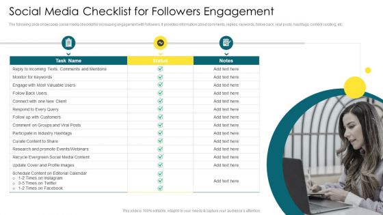 Strategies To Enhance Social Media Social Media Checklist For Followers Engagement Pictures PDF Strategies To Enhance Social Media Social Media Checklist For Followers Engagement Pictures PDF
