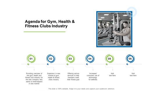 Strategies To Enter Physical Fitness Club Business Agenda For Gym Health And Fitness Clubs Industry Professional PDF