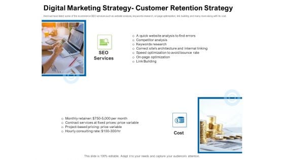 Strategies To Enter Physical Fitness Club Business Digital Marketing Strategy Customer Retention Strategy Download PDF