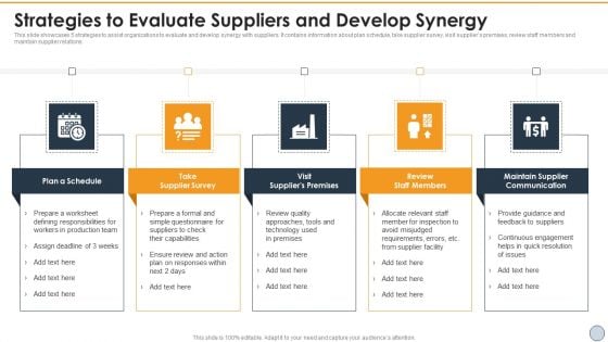 Strategies To Evaluate Suppliers And Develop Synergy Introduction PDF Strategies To Evaluate Suppliers And Develop Synergy Introduction PDF