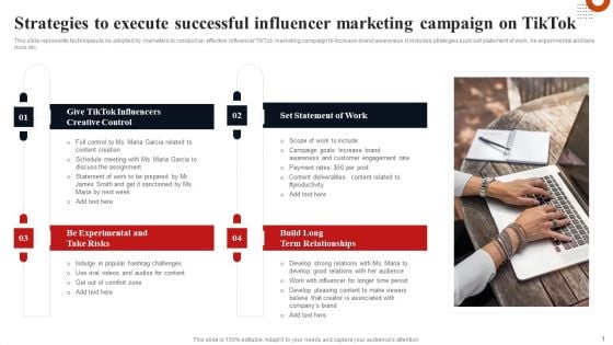 Strategies To Execute Successful Influencer Marketing Campaign On Tiktok Diagrams PDF