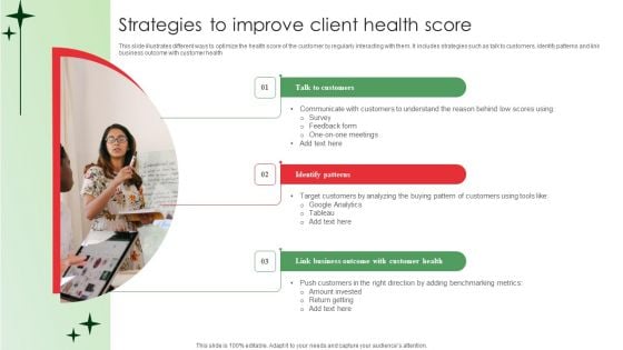 Strategies To Improve Client Health Score Pictures PDF