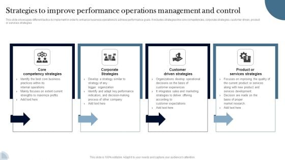 Strategies To Improve Performance Operations Management And Control Microsoft PDF