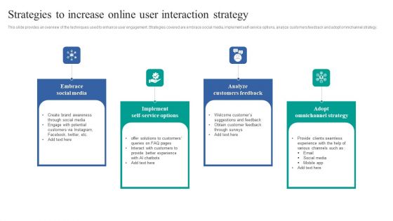 Strategies To Increase Online User Interaction Strategy Designs PDF Strategies To Increase Online User Interaction Strategy Designs PDF