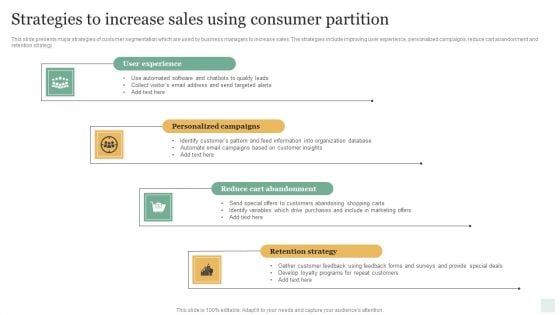 Strategies To Increase Sales Using Consumer Partition Download PDF
