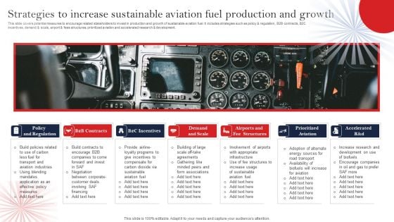 Strategies To Increase Sustainable Aviation Fuel Production And Growth Information PDF