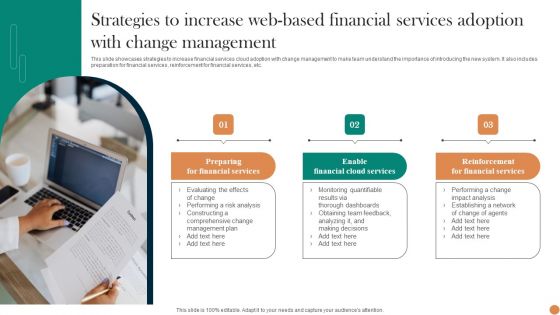 Strategies To Increase Web Based Financial Services Adoption With Change Management Information PDF
