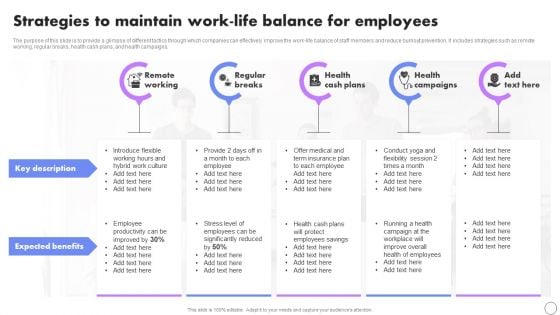 Strategies To Maintain Work Life Balance For Employees Developing Employee Retention Techniques To Minimize Turnover Rate Portrait PDF Strategies To Maintain Work Life Balance For Employees Developing Employee Retention Techniques To Minimize Turnover Rate Portrait PDF