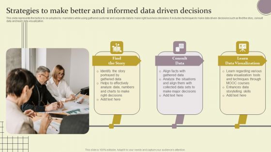 Strategies To Make Better And Informed Data Driven Decisions Ppt Inspiration Themes PDF