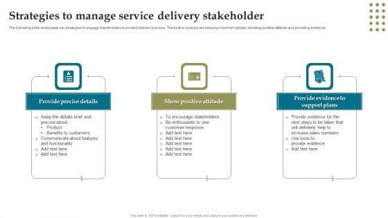Strategies To Manage Service Delivery Stakeholder Ppt Slides Picture PDF Strategies To Manage Service Delivery Stakeholder Ppt Slides Picture PDF