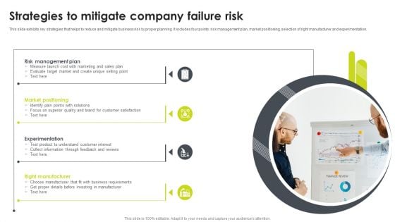 Strategies To Mitigate Company Failure Risk Icons PDF