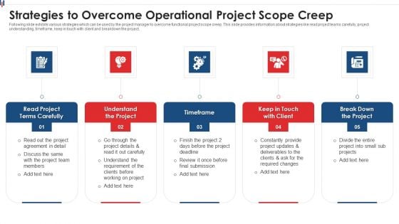 Strategies To Overcome Operational Project Scope Creep Information PDF