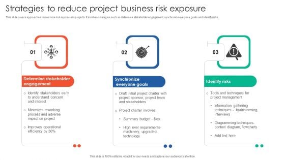 Strategies To Reduce Project Business Risk Exposure Guidelines PDF