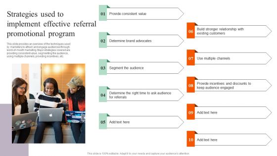 Strategies Used To Implement Effective Referral Promotional Program Summary PDF Strategies Used To Implement Effective Referral Promotional Program Summary PDF
