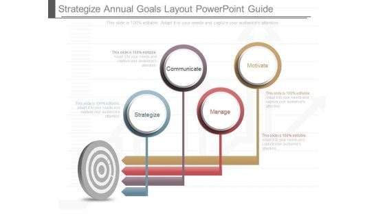 Strategize Annual Goals Layout Powerpoint Guide