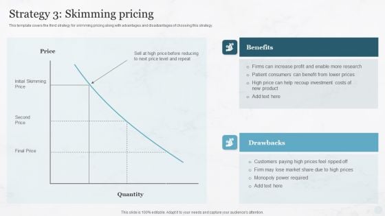 Strategy 3 Skimming Pricing Pricing Strategies For New Product In Market Guidelines PDF