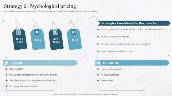 Strategy 6 Psychological Pricing Pricing Strategies For New Product In Market Inspiration PDF