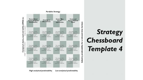 Strategy Chessboard Pursue Global Industry Endgame Consolidation High Analytical Predictability Ppt PowerPoint Presentation Gallery Summary