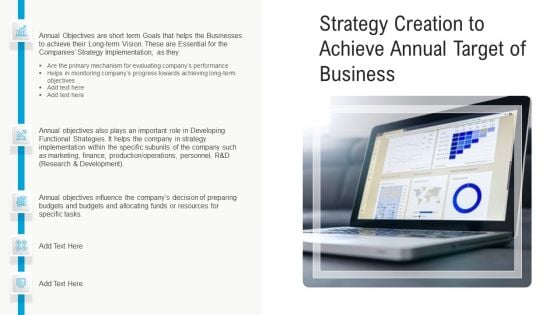 Strategy Creation To Achieve Annual Target Of Business Ppt Outline Ideas PDF