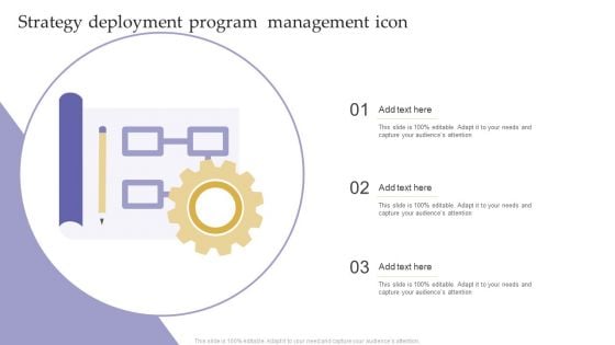 Strategy Deployment Program Management Icon Pictures PDF