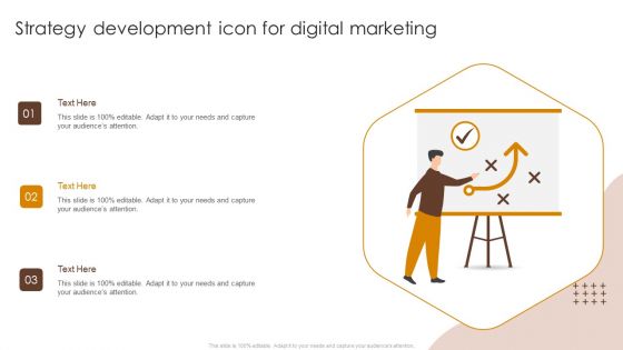 Strategy Development Icon For Digital Marketing Ppt Show Structure PDF