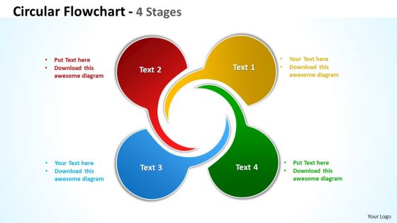 Strategy Diagram Circular Flowchart 4 Stages Business Cycle Diagram
