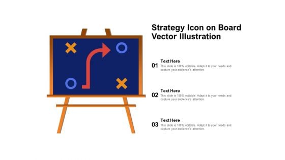 Strategy Icon On Board Vector Illustration Ppt PowerPoint Presentation Model Backgrounds