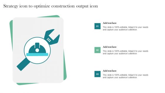 Strategy Icon To Optimize Construction Output Icon Rules PDF