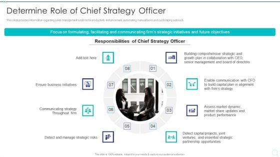 Strategy Implementation Playbook Determine Role Of Chief Strategy Officer Mockup PDF