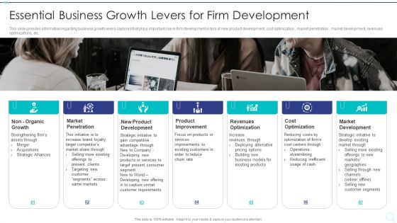 Strategy Implementation Playbook Essential Business Growth Levers For Firm Development Summary PDF