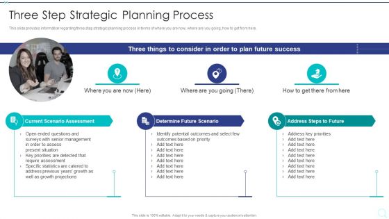Strategy Implementation Playbook Three Step Strategic Planning Process Microsoft PDF